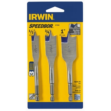 Irwin 4 in. Blue Groove Speedbor Spade Bit Set, 3PK 87950